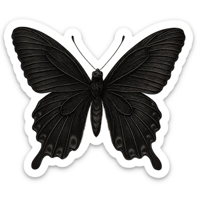 black butterfly sticker