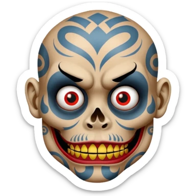 ''tattooed''-scary-looking-with-heavy-face-tattoes sticker