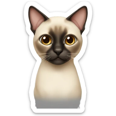 Siamese cat with lop ears sticker