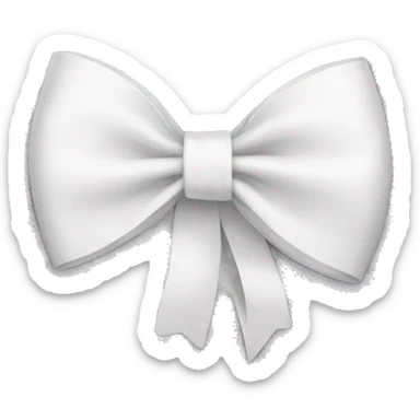 White bow sticker