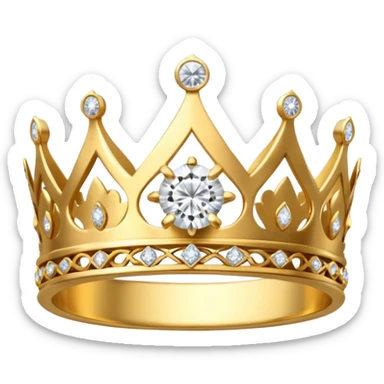 Aesthetic Engagement ring like crown sticker