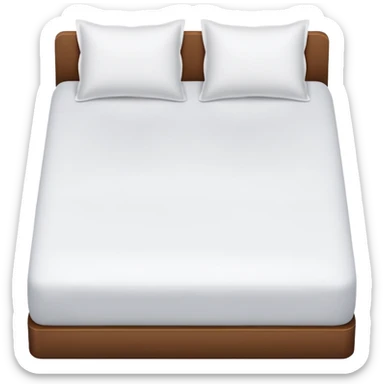 white bed topview sticker