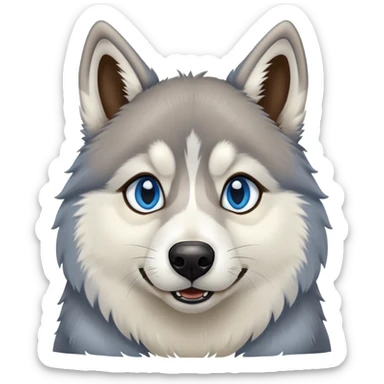 Blue eyed wooly agouti husky sticker