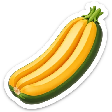 zucchini made out of cheese sticker