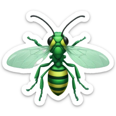 green wasp sticker