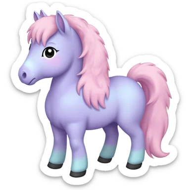 Pastel horse with body sticker