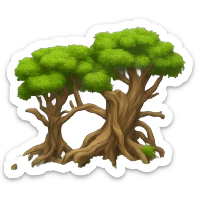 cut trees sticker