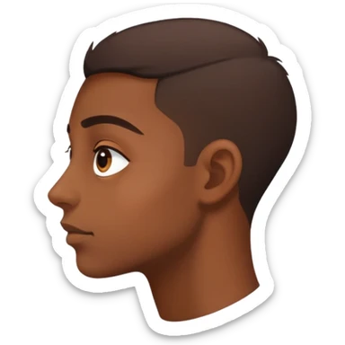  brown skin side profile with a eye looking to the side sticker