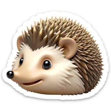 Cinematic Cheeky Hedgehog Portrait Emoji, Head tilted playfully with a mischievous squint and a tiny, cheeky grin, showcasing a compact, prickly body with soft quills and perky little ears, Simplified yet remarkably expressive features, highly detailed, glowing with a vibrant, playful glow, high shine, spirited and quirky, stylized with an air of whimsical woodland mischief, soft glowing outline, capturing the essence of a cheeky hedgehog that looks ready to roll out of the screen with playful attitude! sticker