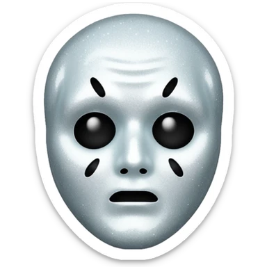 glitter white ghostface killer  sticker