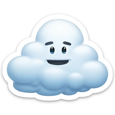 Heavy snow with happy cloud sticker
