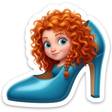 Disney princess merida high heel sticker