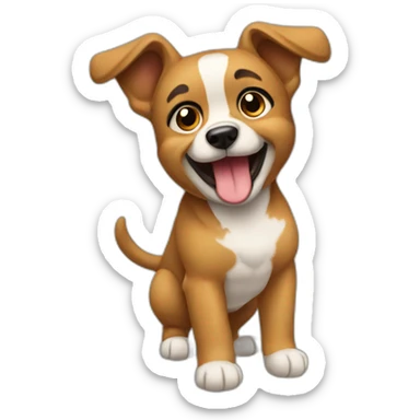 Cachorro voando sticker