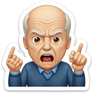 old man yells at keynote sticker