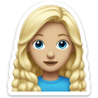 blonde with blue eyes sticker