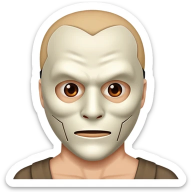 masked man, evil, serial killer, creepy sticker