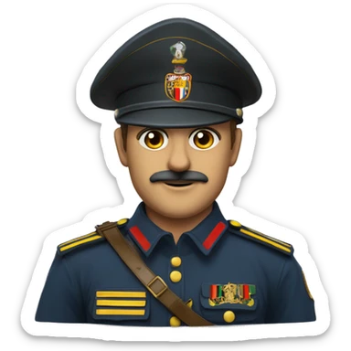 Create an emoji for rappresent "Arma dei Carabinieri" (italian gendarmerie) ,, without show guns  sticker