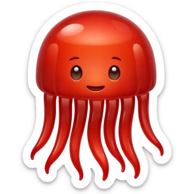 One red jelly  sticker