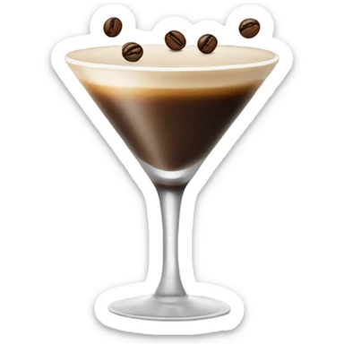 Espresso Martini with coffee beans sticker