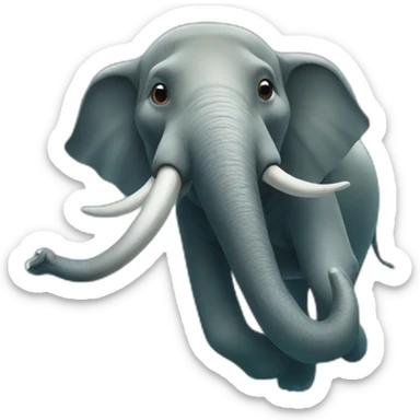 swimming elephant underwater sticker