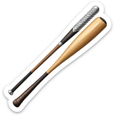 Baseball bat with long silver spikes sticker