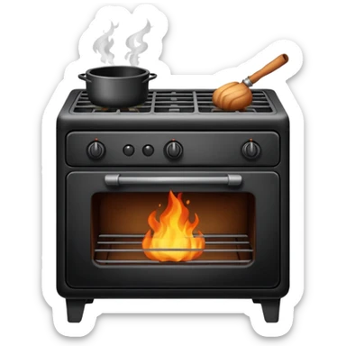 burnt oven sticker