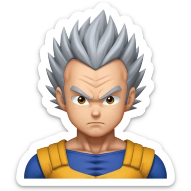 Vegeta Grey hair sticker