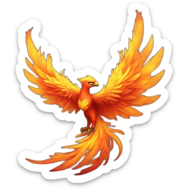 phoenix rising from ashes sticker