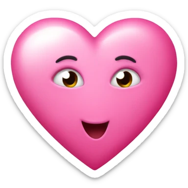 Pink cute heart (big) sticker