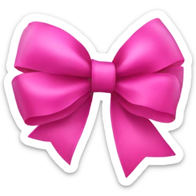 Pink bow sticker