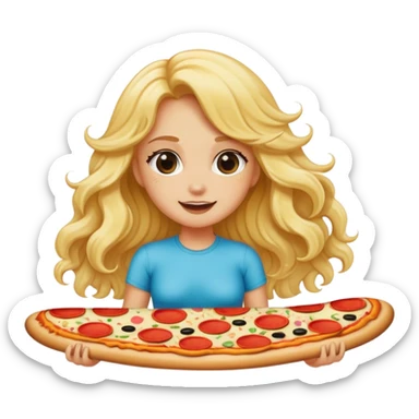 A cool girl who likes to surf and eat pizza  sticker