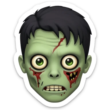 🧟‍♂️ with black scene hair and a little more human looking sticker