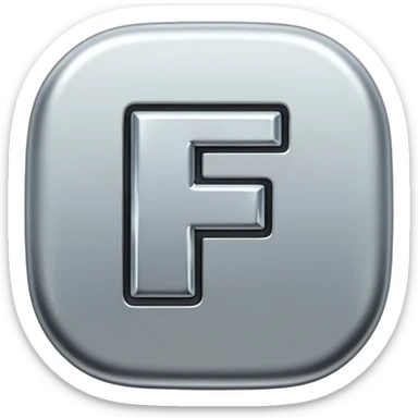 symbol f metallic f sticker
