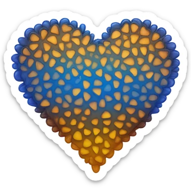 A blue ambre Heart sticker