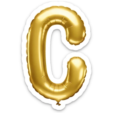 Foil balloon gold number 0 sticker