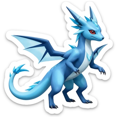Salandit-Glaceon-Salamence-hybrid-fusion (full body) sticker