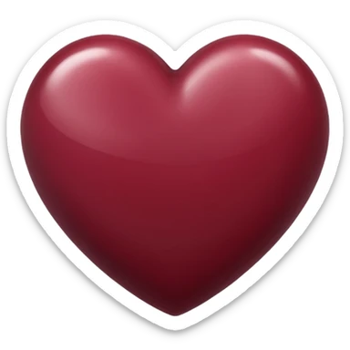 maroon heart sticker