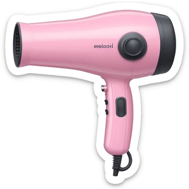 pastel pink hair dryer sticker