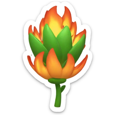 Fire Flower from mario game sticker