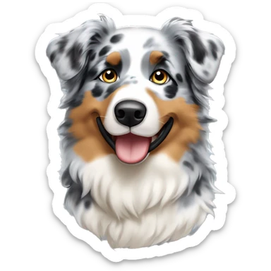 Blue merle Australian Shepherd ￼ sticker
