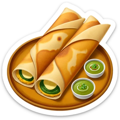 South Indian dosa with chutney emoji sticker