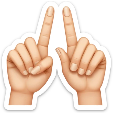 two index fingers forming a triangle sticker