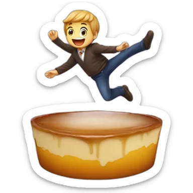 Dereck  jump in a flan sticker