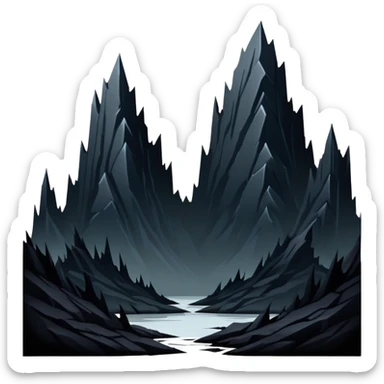 Badass dark edgy scenery  sticker