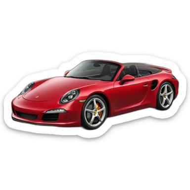 Porche rouge  sticker