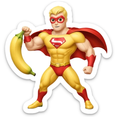 banana as superhuman sticker