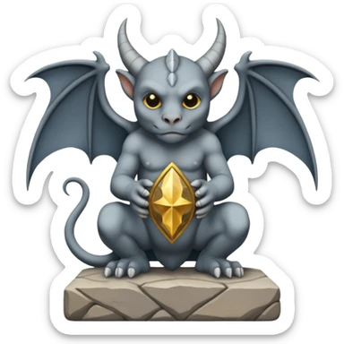 Gargoyle tarot card cute  sticker