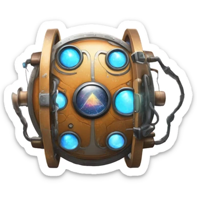 A portal or Time Machine like device used to travel between universes in the multiverse sticker