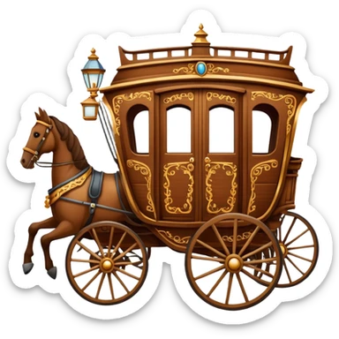 huge-horse-drawn-fancy-french-stagecoach-caravan sticker