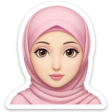 pale pink loving hijabi baddie, pretty sticker